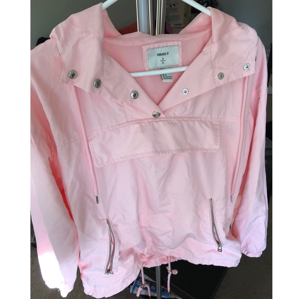 Pink Windbreaker Jacket